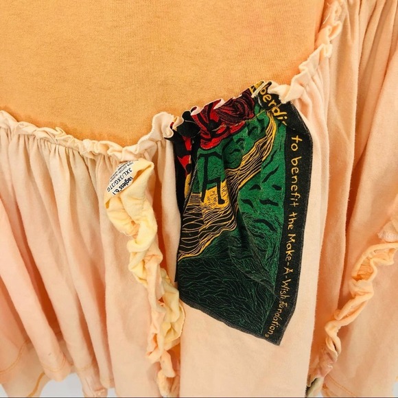 COLLINA STRADA Upcycled Hand Dyed Hand Embellished T-Shirt Dress Size Medium - Picture 15 of 16